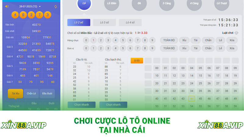Chơi cược lô tô online tại nhà cái