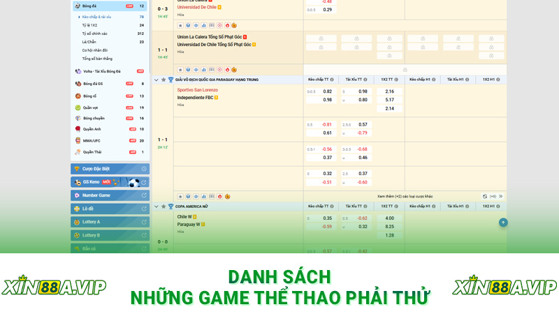 Danh sách những game thể thao phải thử