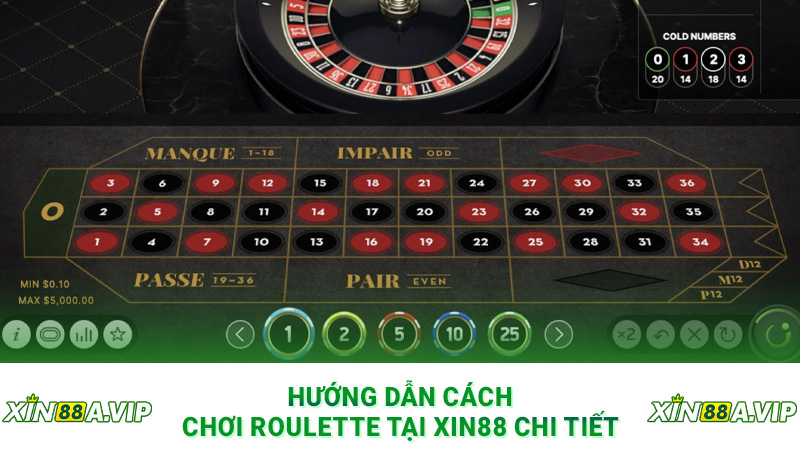 Hướng dẫn cách chơi roulette tại Xin88 chi tiết