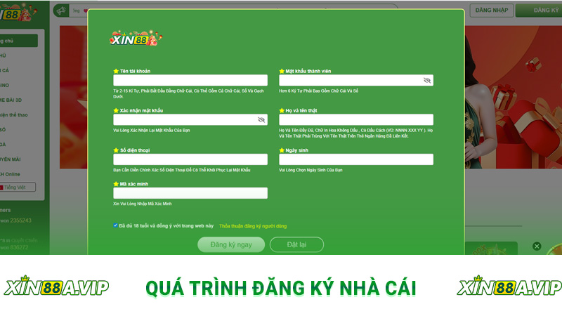 Quá trình đăng ký nhà cái