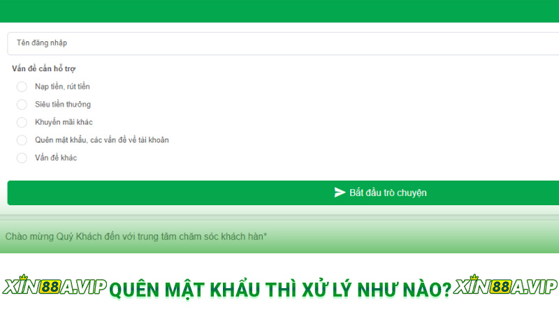 Quên mật khẩu thì xử lý như nào?